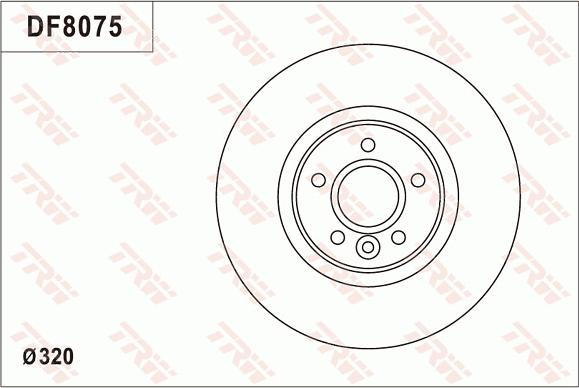 TRW DF8075S - Тормозной диск autodnr.net