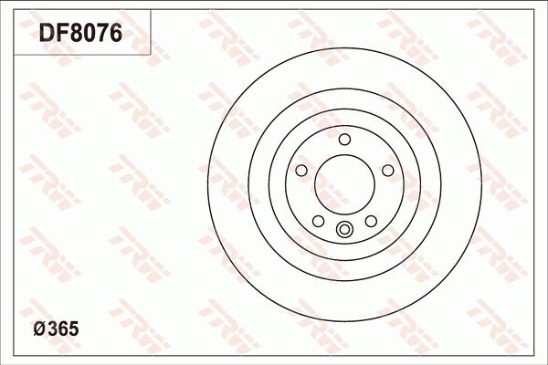 TRW DF8076S - Гальмівний диск autocars.com.ua