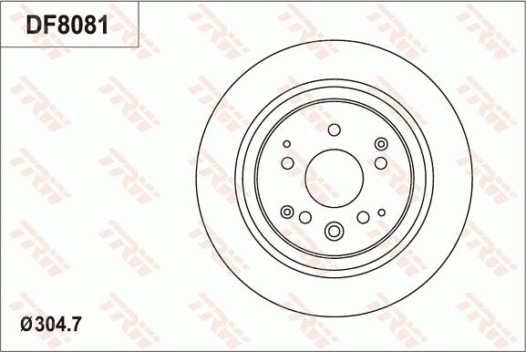 TRW DF8081 - Гальмівний диск autocars.com.ua