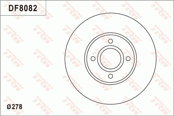 TRW DF8082 - Тормозной диск autodnr.net