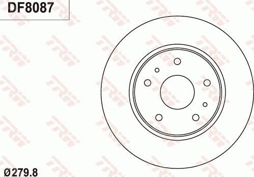 TRW DF8087 - Гальмівний диск autocars.com.ua