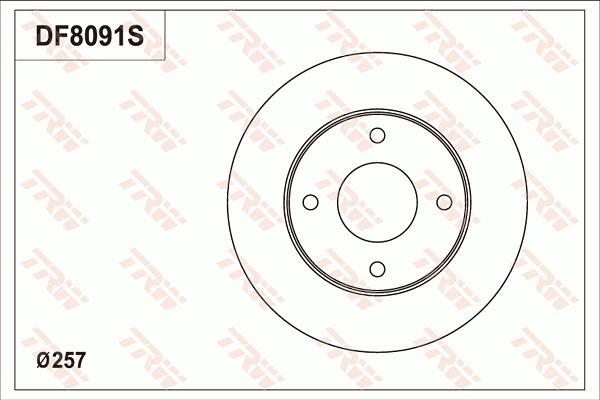 TRW DF8091S - Гальмівний диск autocars.com.ua