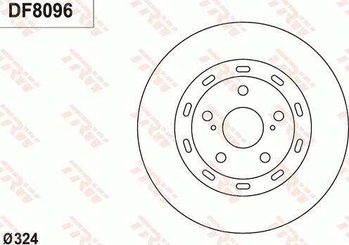 TRW DF8096 - Тормозной диск avtokuzovplus.com.ua