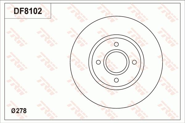 TRW DF8102 - Гальмівний диск autocars.com.ua