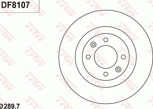 TRW DF8107 - Гальмівний диск autocars.com.ua