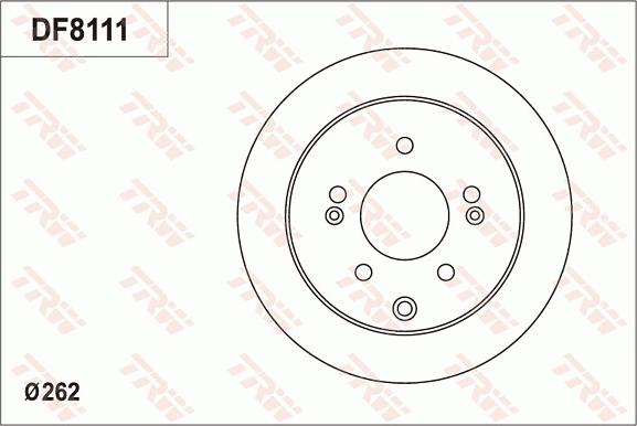 TRW DF8111 - Гальмівний диск autocars.com.ua