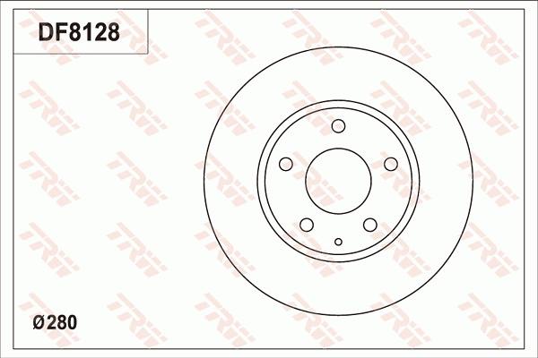 TRW DF8128 - Гальмівний диск autocars.com.ua