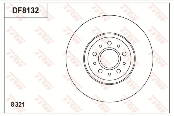 TRW DF8132S - Гальмівний диск autocars.com.ua