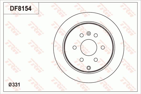 TRW DF8154S - Гальмівний диск autocars.com.ua