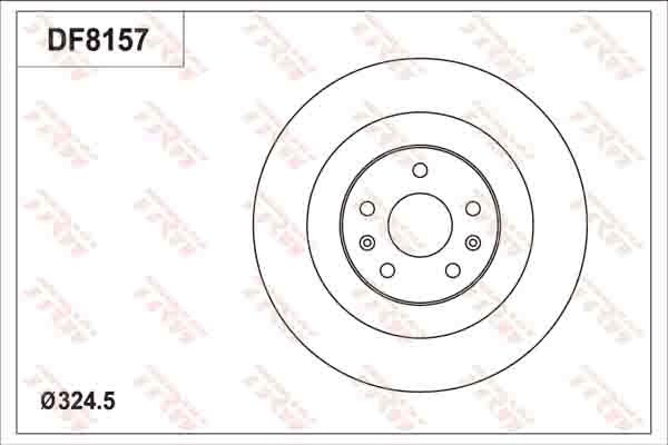 TRW DF8157S - Гальмівний диск autocars.com.ua