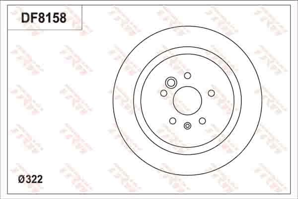 TRW DF8158S - Гальмівний диск autocars.com.ua