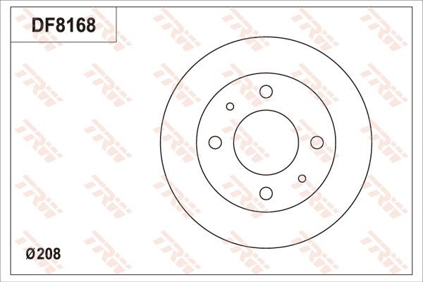 TRW DF8168S - Гальмівний диск autocars.com.ua