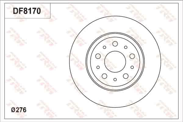 TRW DF8170S - Гальмівний диск autocars.com.ua