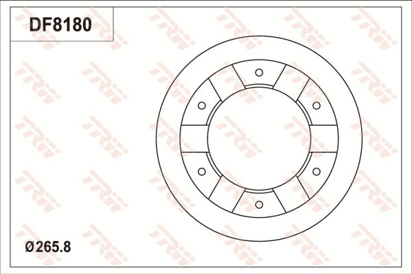 TRW DF8180S - Гальмівний диск autocars.com.ua