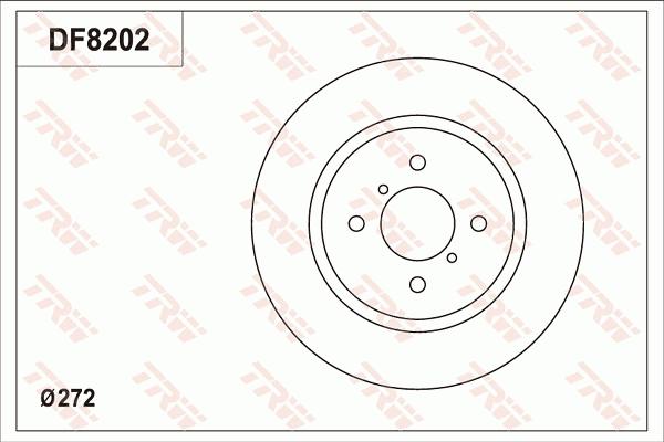 TRW DF8202 - Гальмівний диск autocars.com.ua