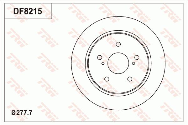 TRW DF8215 - Гальмівний диск autocars.com.ua