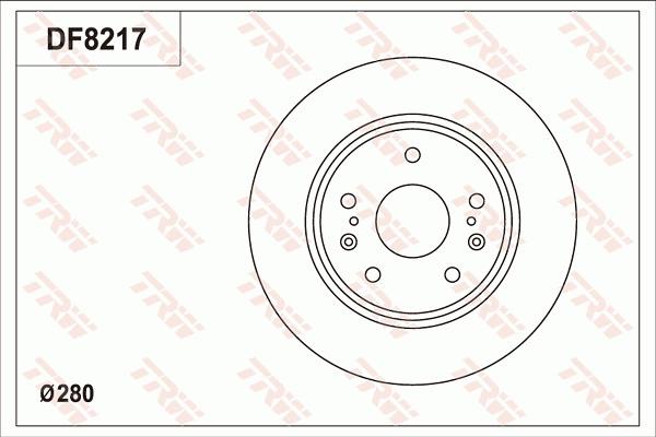 TRW DF8217 - Гальмівний диск autocars.com.ua