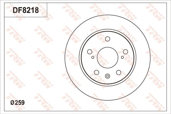 TRW DF8218 - Гальмівний диск autocars.com.ua