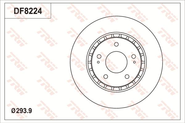 TRW DF8224S - Гальмівний диск autocars.com.ua