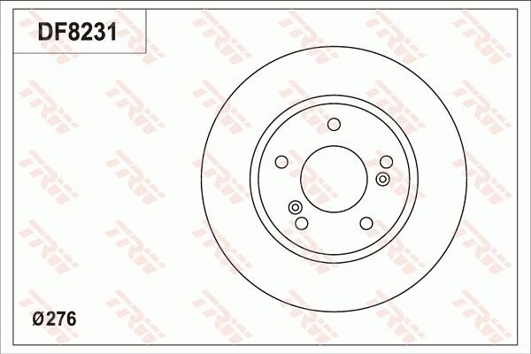 TRW DF8231S - Гальмівний диск autocars.com.ua