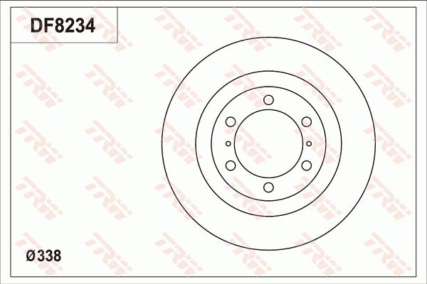 TRW DF8234 - Гальмівний диск autocars.com.ua