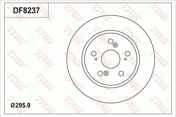 TRW DF8237S - Гальмівний диск autocars.com.ua