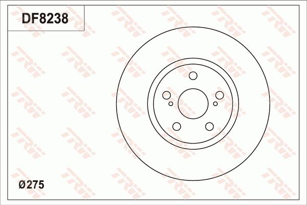 TRW DF8238 - Гальмівний диск autocars.com.ua