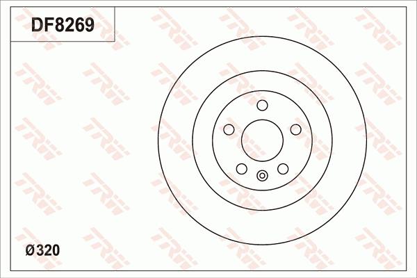 TRW DF8269S - Гальмівний диск autocars.com.ua