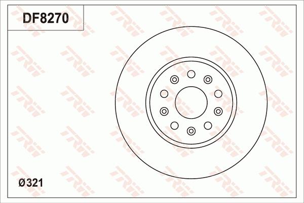 TRW DF8270S - Гальмівний диск autocars.com.ua