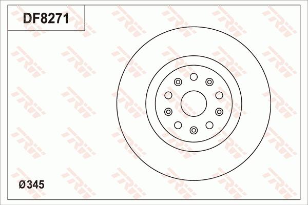 TRW DF8271S - Гальмівний диск autocars.com.ua