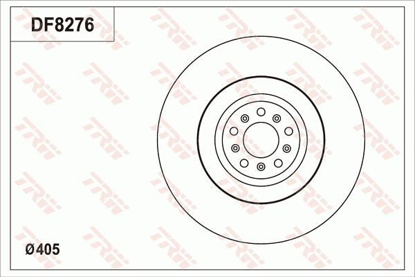 TRW DF8276S - Гальмівний диск autocars.com.ua