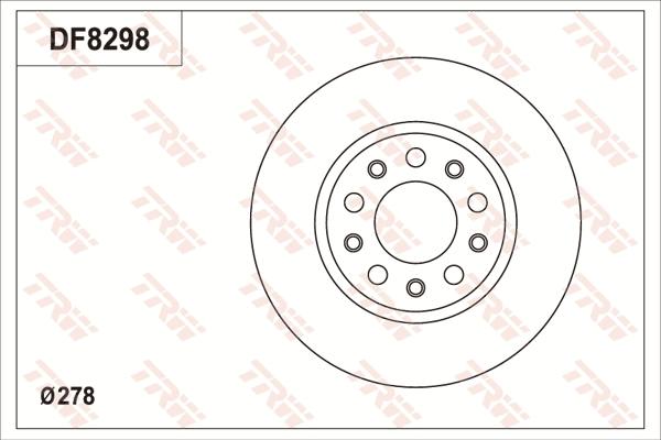 TRW DF8298S - Гальмівний диск autocars.com.ua