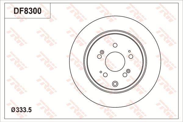 TRW DF8300S - Гальмівний диск autocars.com.ua