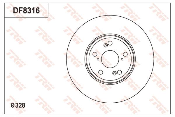 TRW DF8316S - Гальмівний диск autocars.com.ua