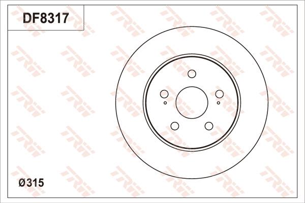 TRW DF8317S - Гальмівний диск autocars.com.ua