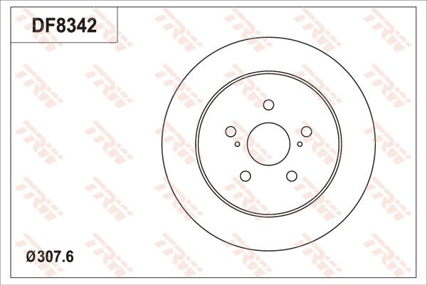 TRW DF8342S - Гальмівний диск autocars.com.ua