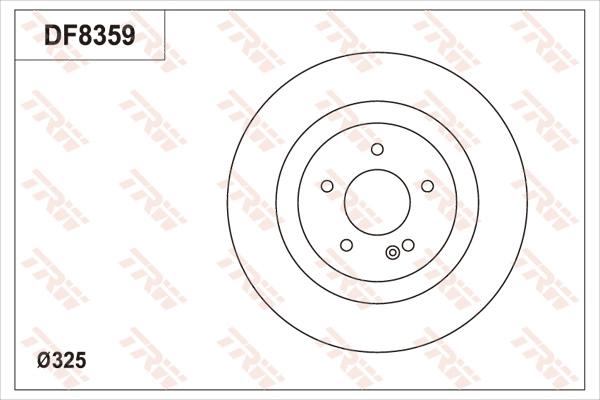 TRW DF8359S - Гальмівний диск autocars.com.ua