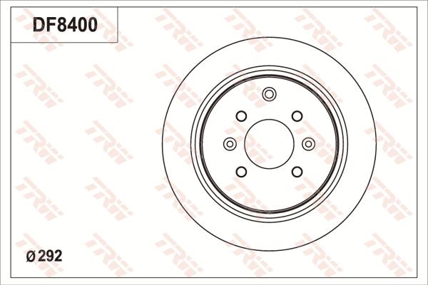 TRW DF8400S - Гальмівний диск autocars.com.ua