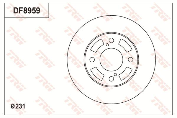 TRW DF8959 - Гальмівний диск autocars.com.ua