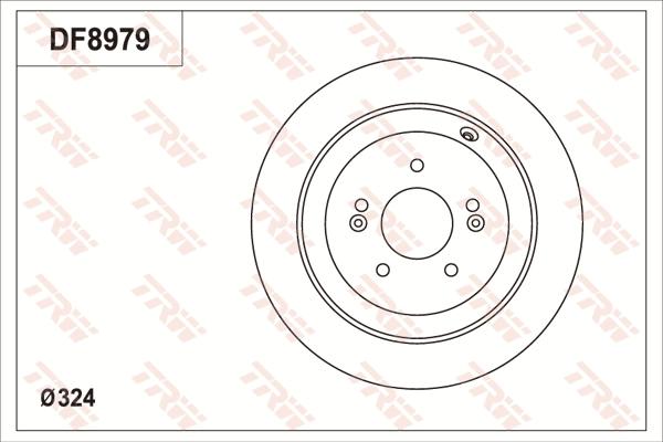 TRW DF8979S - Гальмівний диск autocars.com.ua