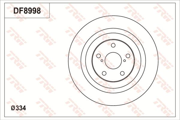 TRW DF8998 - Гальмівний диск autocars.com.ua