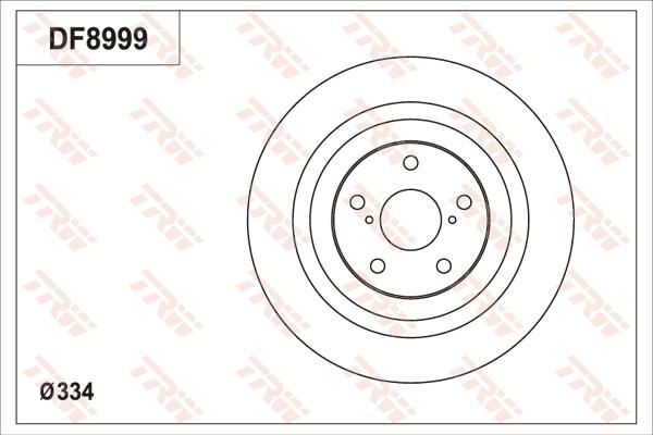 TRW DF8999 - Гальмівний диск autocars.com.ua