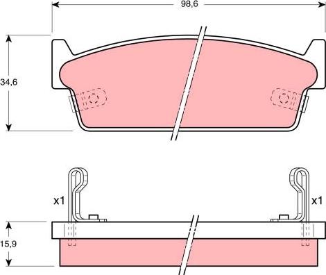 TRW GDB1002 - Тормозные колодки, дисковые, комплект avtokuzovplus.com.ua