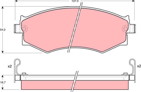 TRW GDB1008AT - Гальмівні колодки, дискові гальма autocars.com.ua