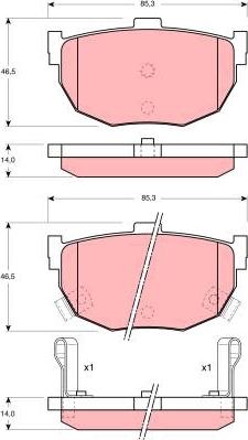 TRW GDB1010 - Гальмівні колодки, дискові гальма autocars.com.ua