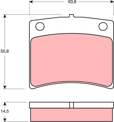 TRW GDB1011 - Гальмівні колодки, дискові гальма autocars.com.ua