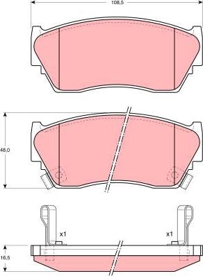 TRW GDB1012 - Гальмівні колодки, дискові гальма autocars.com.ua