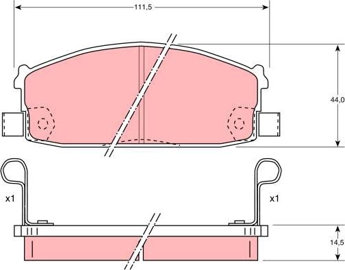 TRW GDB1020 - Гальмівні колодки, дискові гальма autocars.com.ua