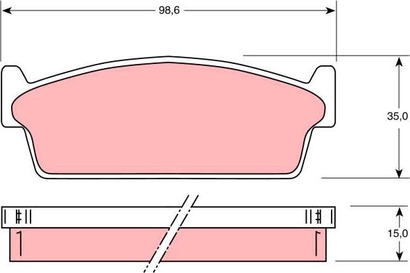 TRW GDB1021 - Гальмівні колодки, дискові гальма autocars.com.ua