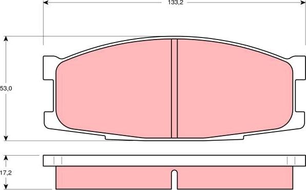 TRW GDB1022 - Гальмівні колодки, дискові гальма autocars.com.ua